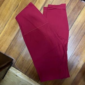 red lululemon leggings